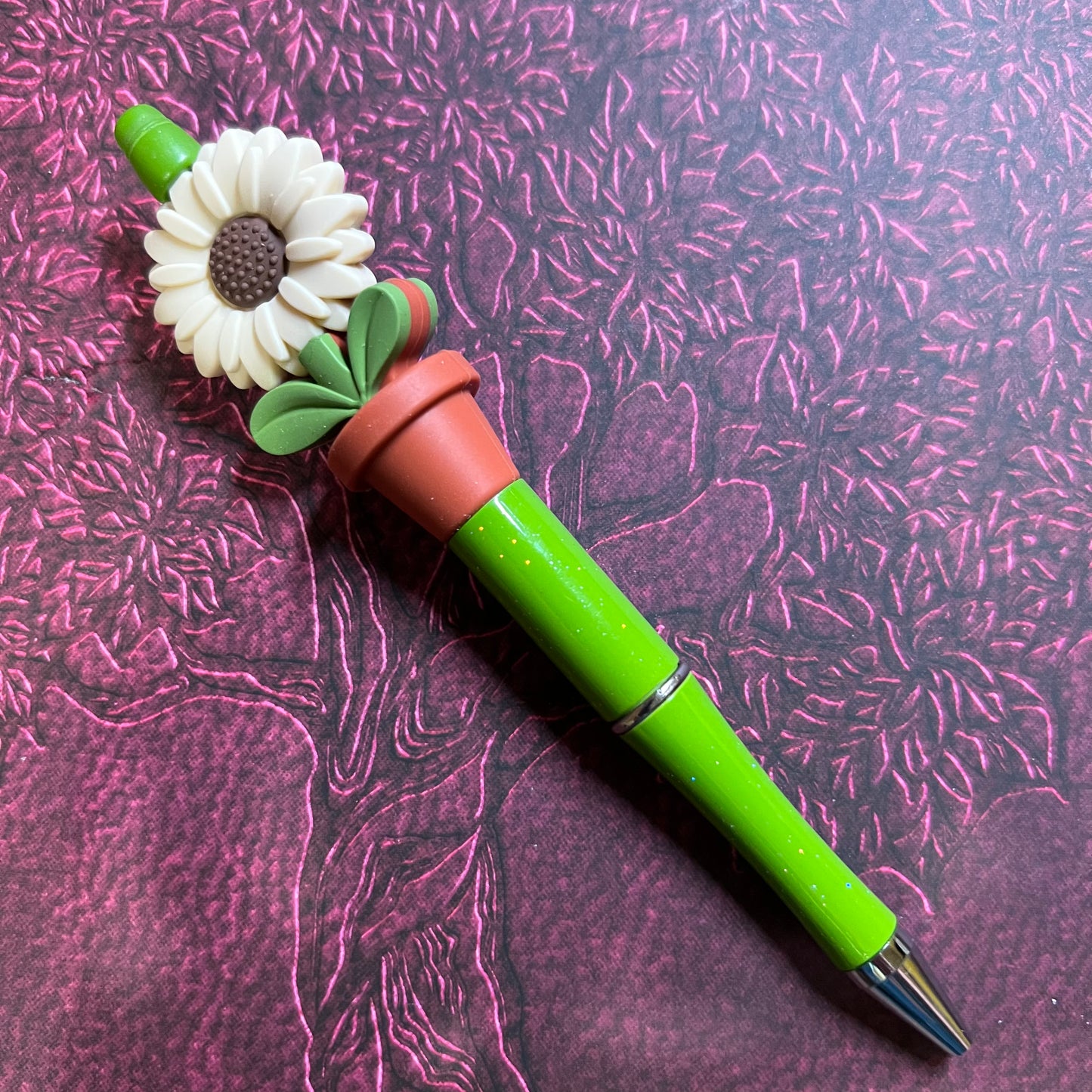 Sunflower #4 beaded pen RTS