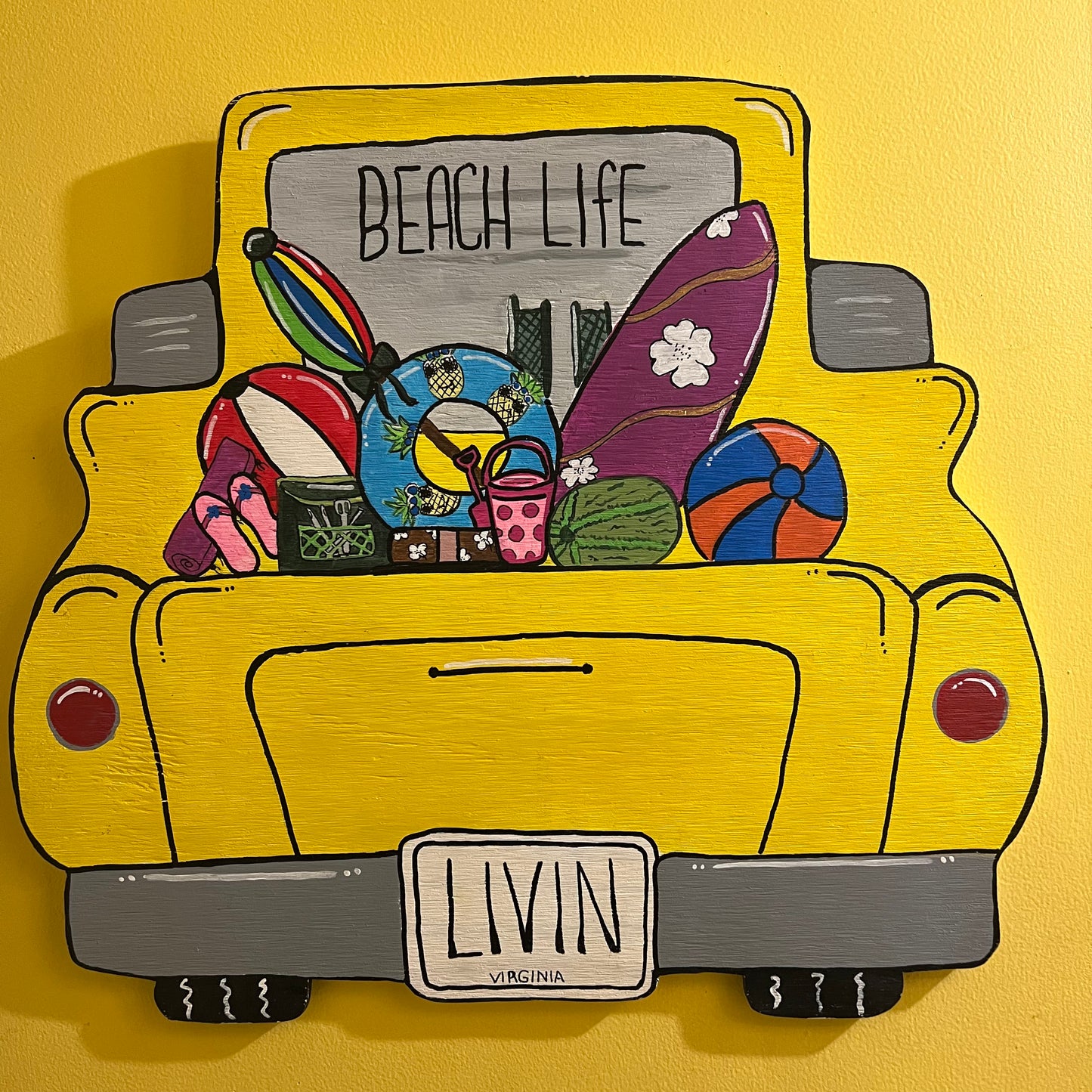 Beach Truck Doorhanger