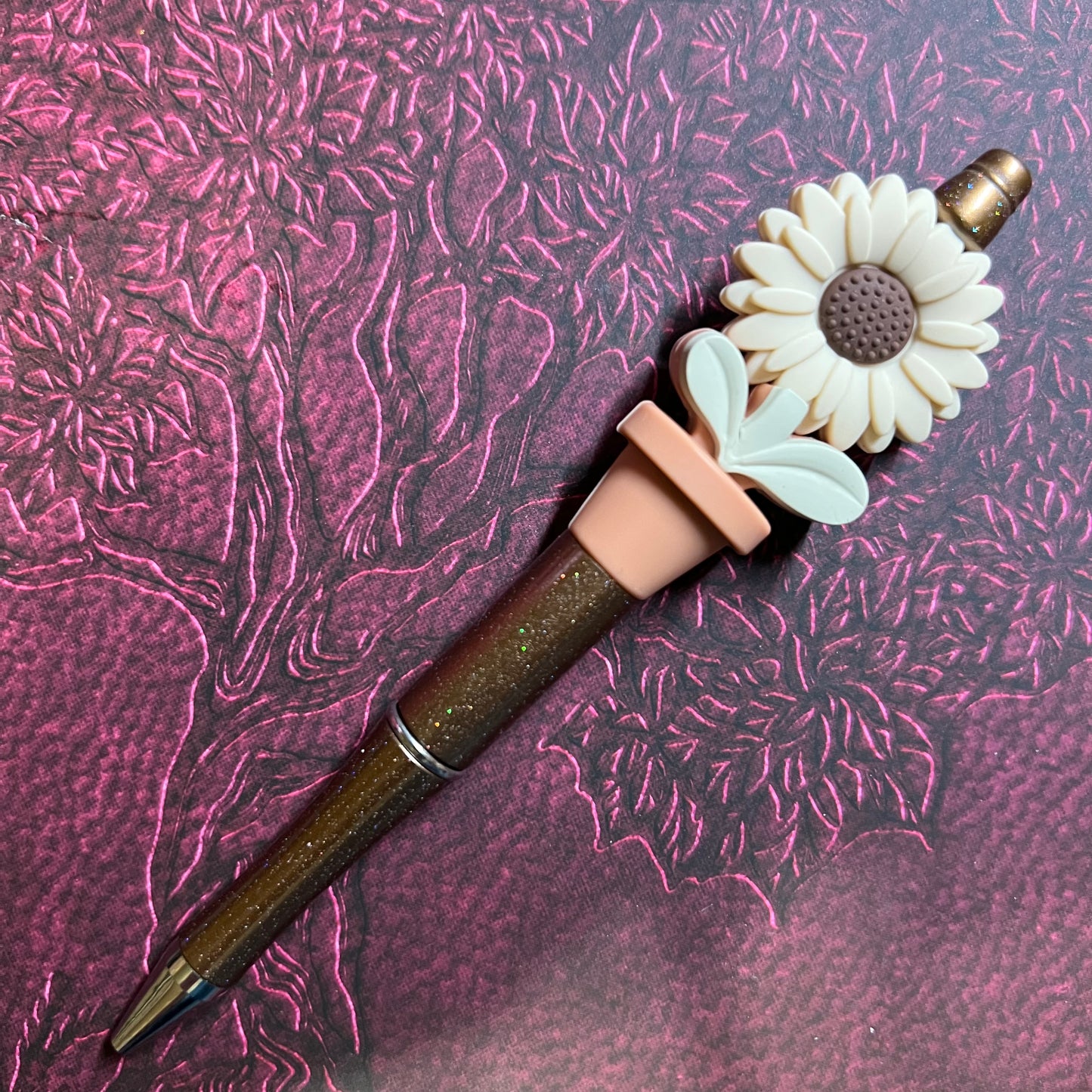 Sunflower #2 beaded pen RTS