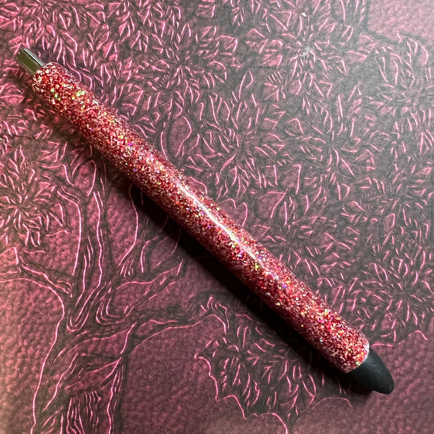 Red glitter epoxy pen RTS