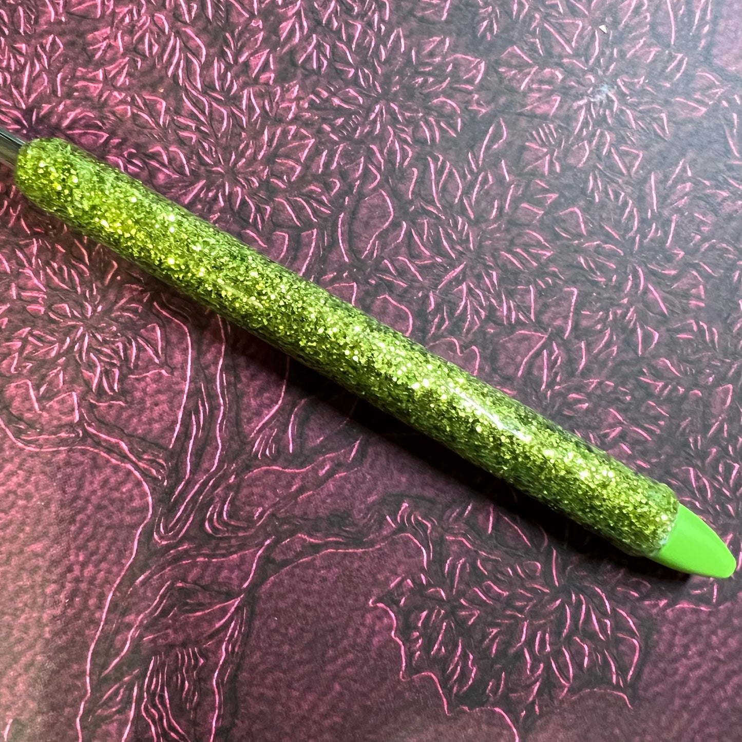 Green glitter epoxy pen RTS