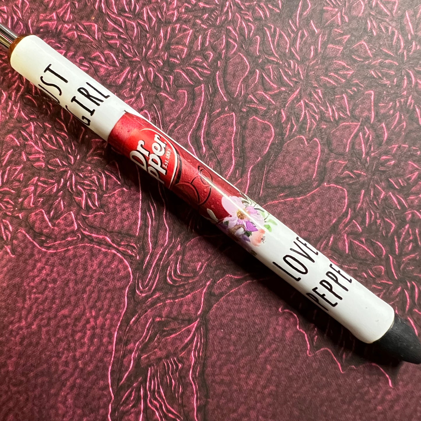 Dr. pepper wrapped epoxy pen RTS