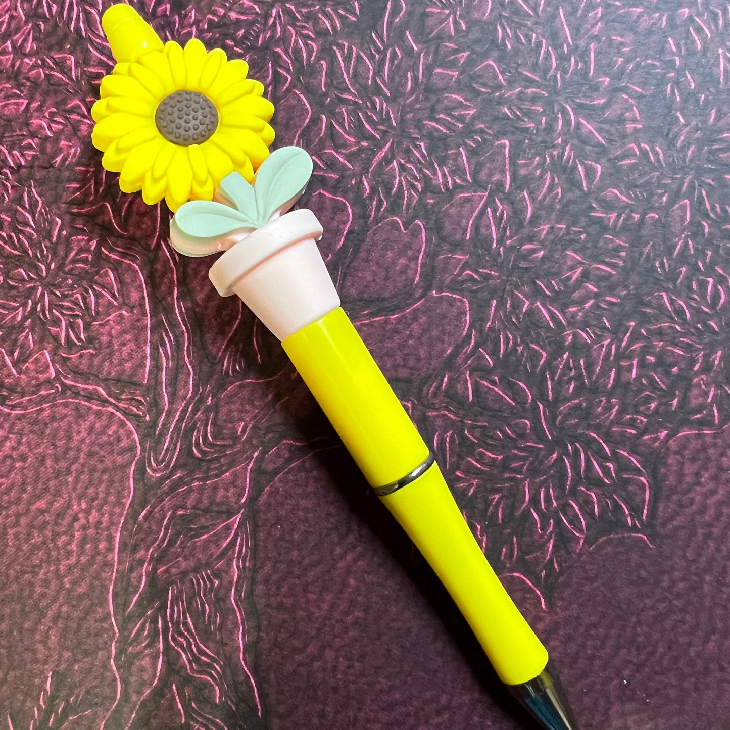 Sunflower #1 beaded pen RTS
