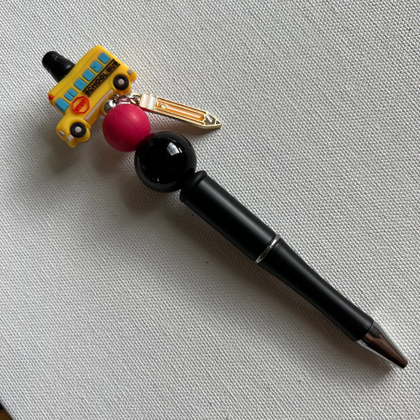 Bus Driver Beaded Pen W/charm RTS