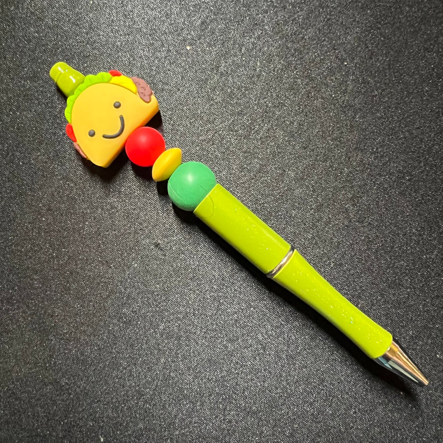 Teddie Taco Beaded Pen RTS