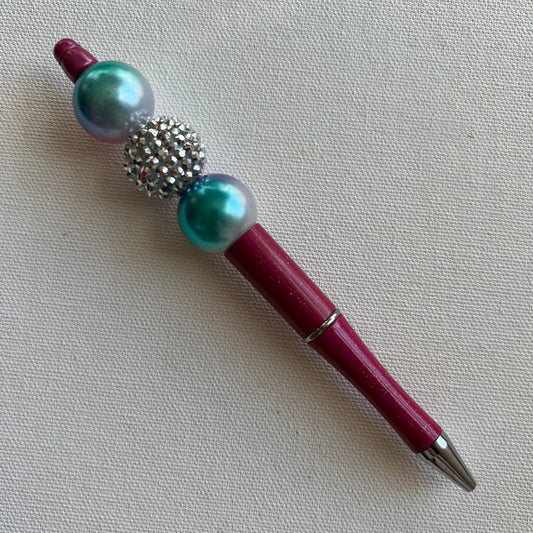Mermaid n Rhinestone Beaded Pen RTS