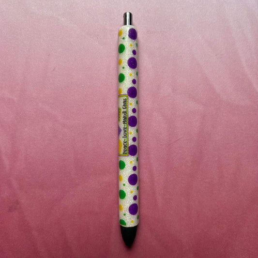 Mardi Gras Epoxy Pen