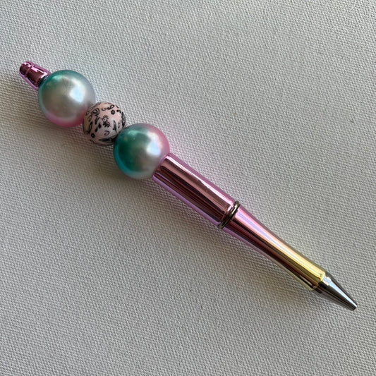 Mermaid (Metallic) Beaded Pen RTS