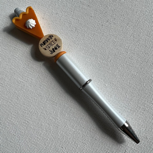Pumpkin Spice Junkie Beaded Pen RTS