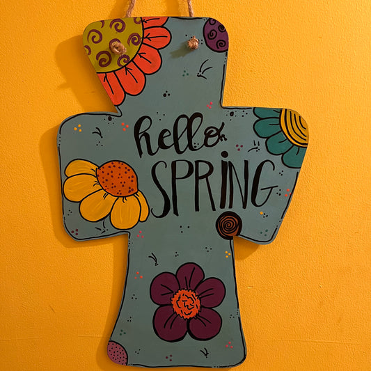 Spring Cross Doorhanger