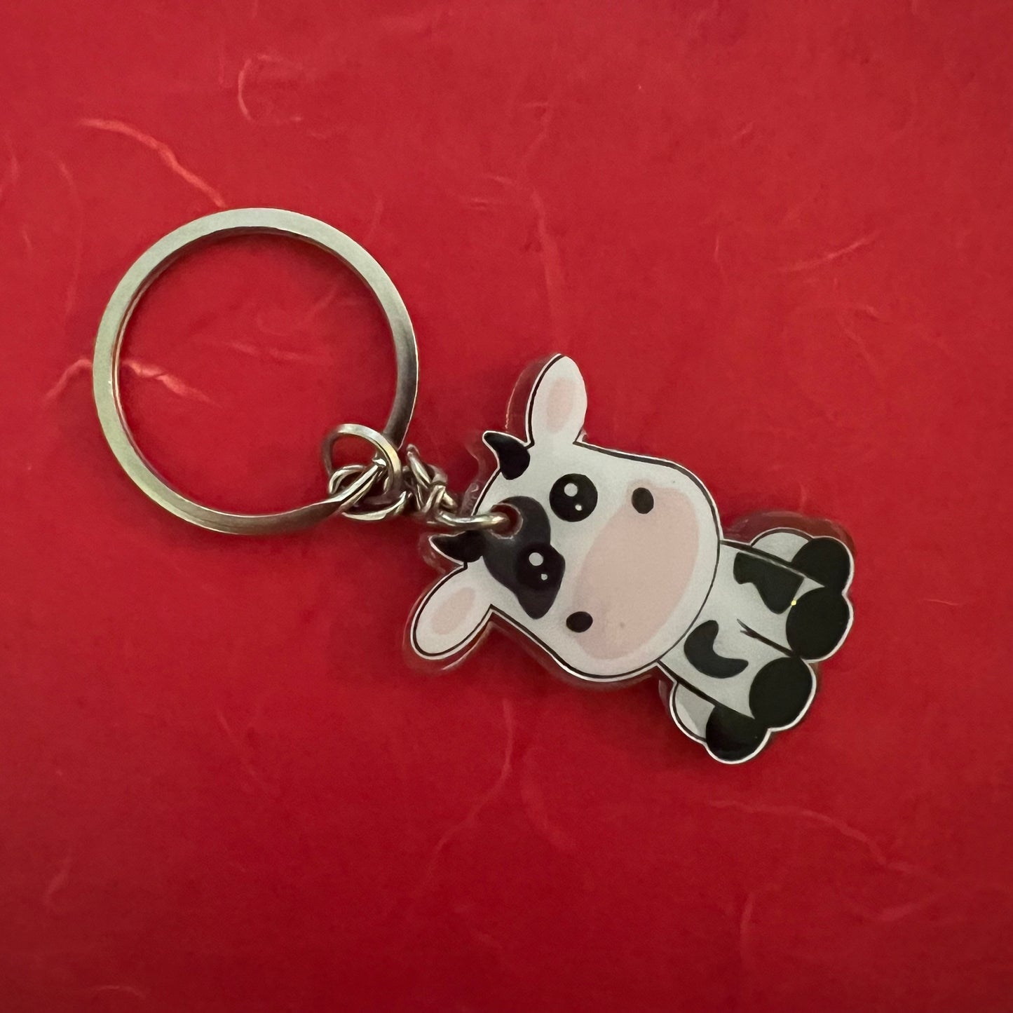 Acrylic Cow Keychain (small) RTS